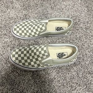 Green Checkered Vans